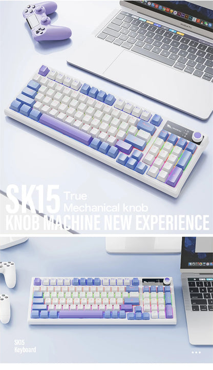 Spanish Mechanical Keyboard Spanish Russian Arabic Korean Thai Gaming Keyboard 95 Key Layout Backlight Type C With Numpad SK15