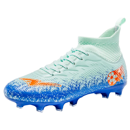 Pro Performance High-Cut Soccer Boots FG Long Studs Breathable Lightweight Cleats for Outdoor Grass Matches and Daily Training