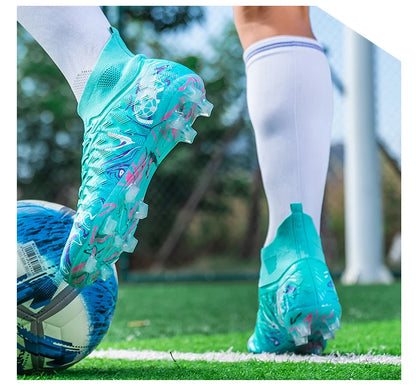 Professional Adult Men's Breathable Football Shoes With Long Studs Wear-Resistant Anti Slip
