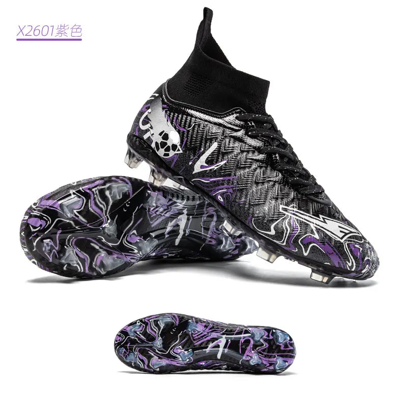 Professional Adult Men's Breathable Football Shoes With Long Studs Wear-Resistant Anti Slip