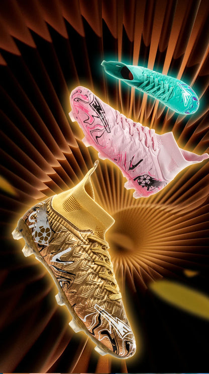 Professional Adult Men's Breathable Football Shoes With Long Studs Wear-Resistant Anti Slip