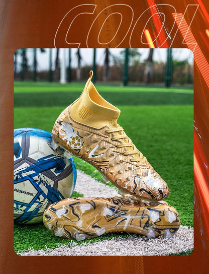 Professional Adult Men's Breathable Football Shoes With Long Studs Wear-Resistant Anti Slip