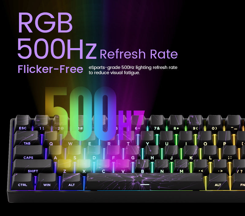 Akko MonsGeek FUN60 mechanische Tastatur mit Magnetschaltern, 60% Gaming-Tastatur, Rapid Trigger 0.01mm, 8K, ARGB, HE/TMR, Custom Keyboard