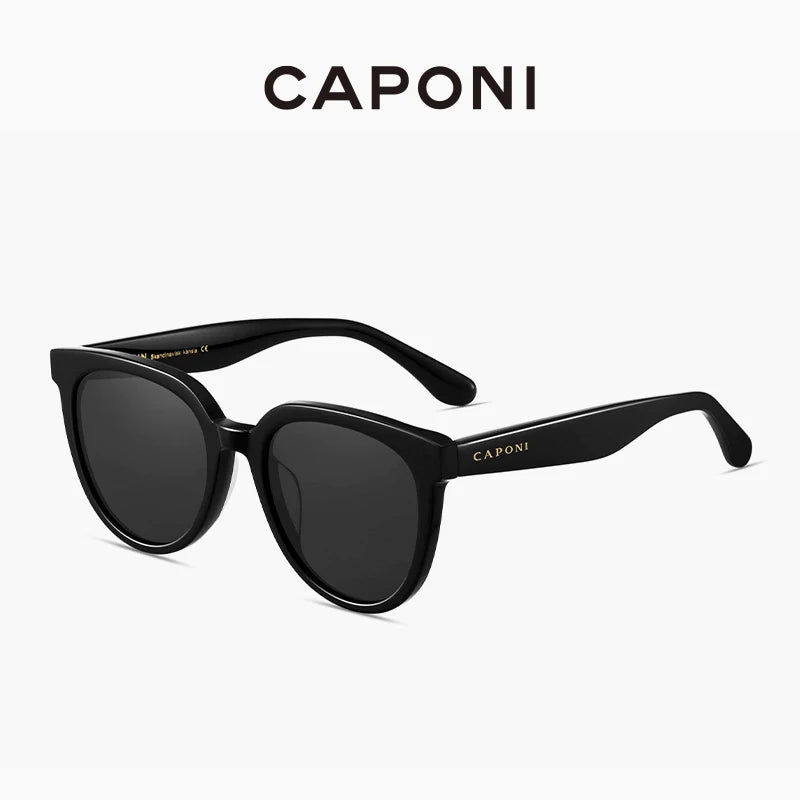 CAPONI Brand Design Solglasögon för kvinnor Mode Retro Flickor Solglasögon Koreansk stil Polariserade solglasögon UV-skydd BH31031