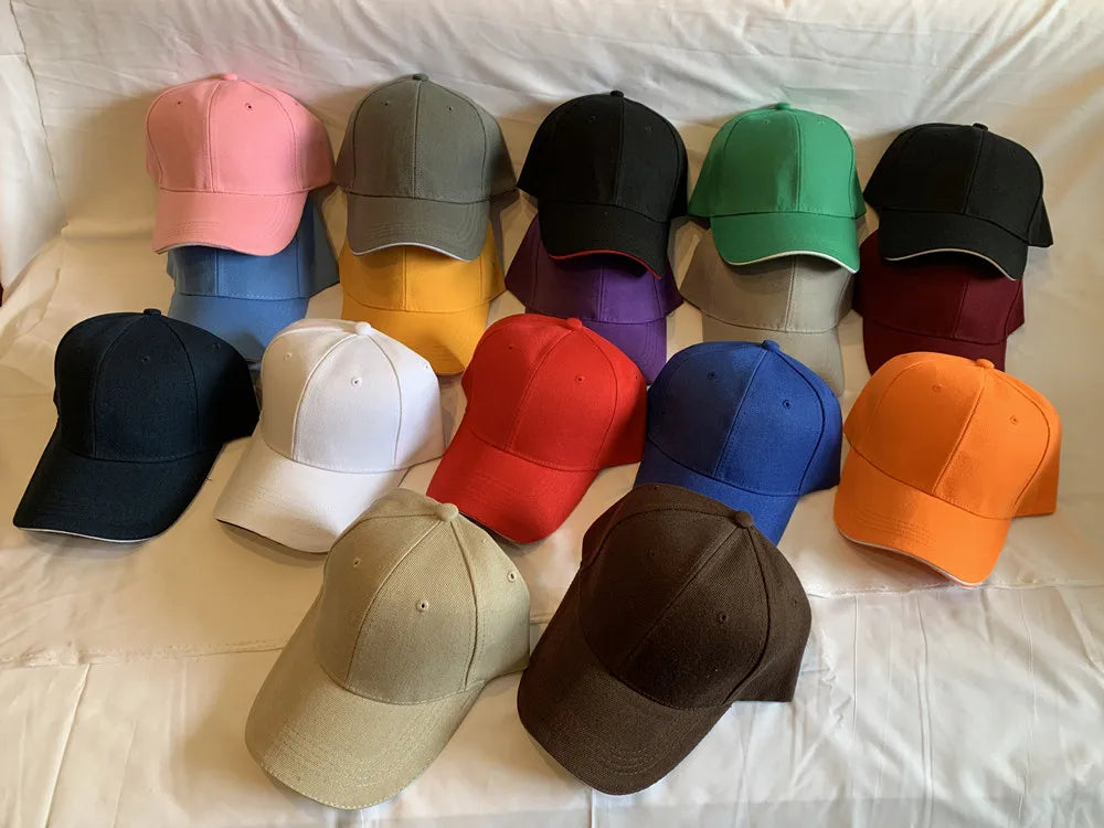 Unisex-kasket, afslappet, ensfarvet baseballkasket i akryl, justerbare kasketter til kvinder og mænd, hiphop-kasket, streetwear, dad hat, engros