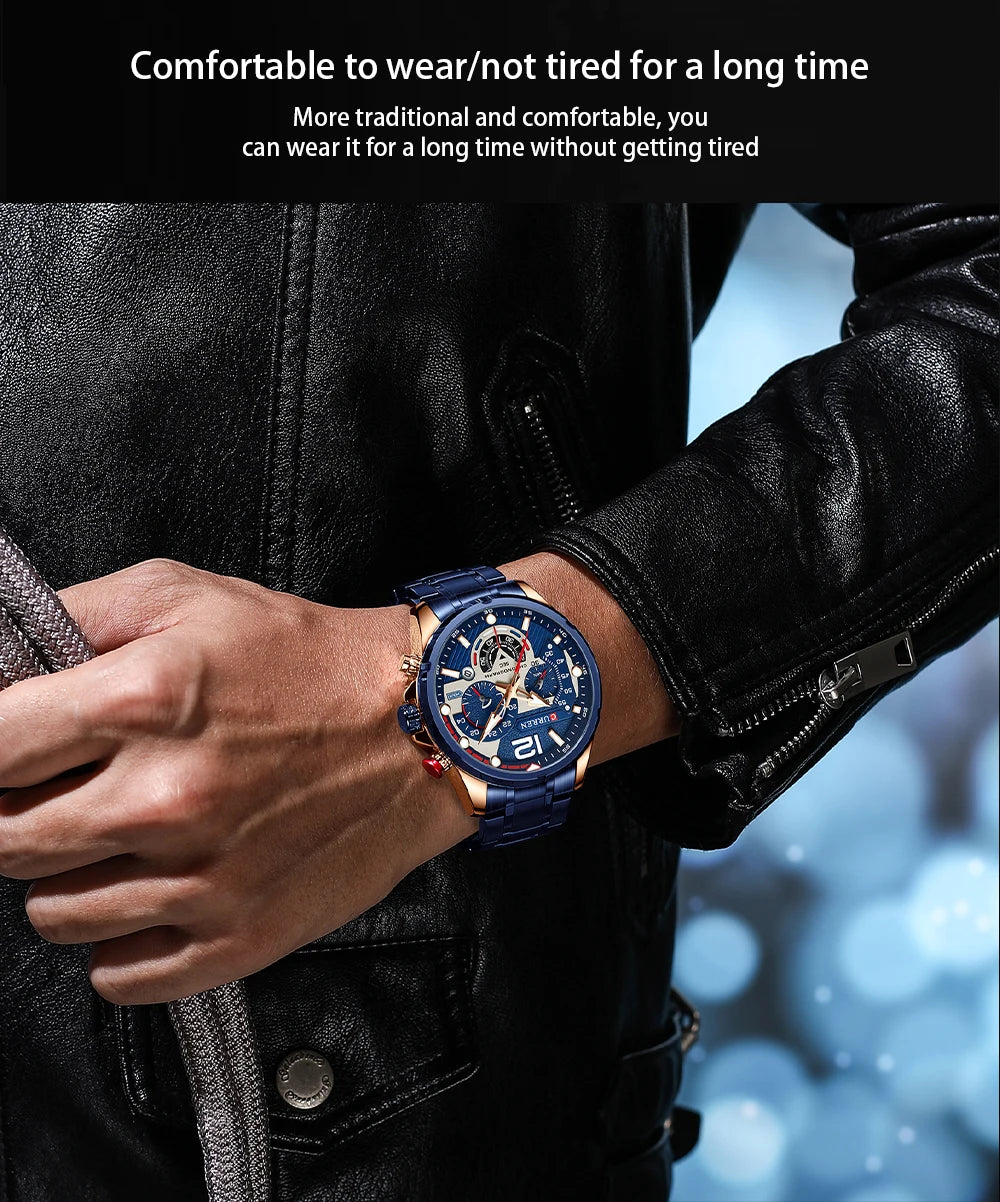 New Watches for Men Top Luxury Brand CURREN Quartz Men’s Watch Sport Waterproof Wrist Watches Chronograph Date Relogio Masculino