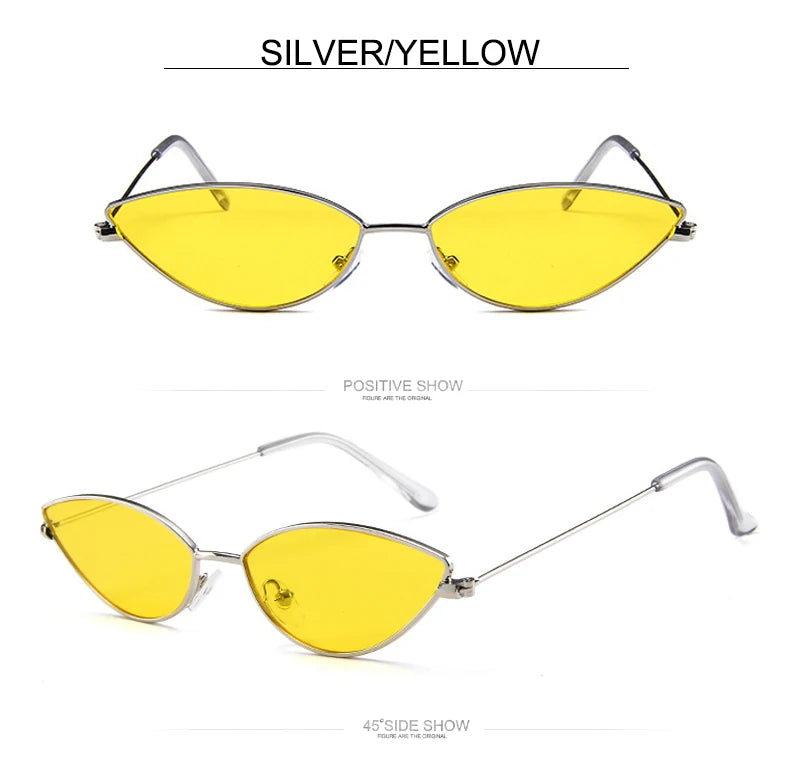 Söta, sexiga Cat Eye-solglasögon för kvinnor, retro, små, svarta, röda, rosa, Cateye-solglasögon, vintage-solglasögon för kvinnor, festglasögon
