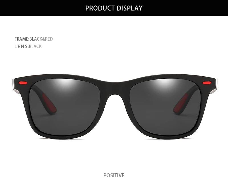 Hot Sale Polarized Sunglasses Men Women Classic Square Plastic Driving Sun Glasses Male Fashion Black Travelling Shades UV400