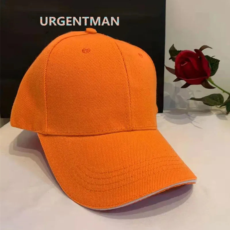 Unisex-kasket, afslappet, ensfarvet baseballkasket i akryl, justerbare kasketter til kvinder og mænd, hiphop-kasket, streetwear, dad hat, engros