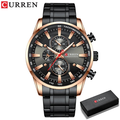 CURREN New Mens Watches Quartz Business Waterproof Watch Man Watches Top Brand Luxury WristWatch Men Chronograph Reloj Hombre