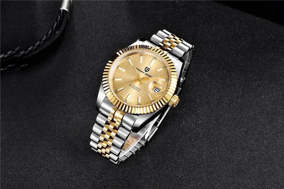PAGANI DESIGN 40 mm Montre mécanique pour homme Mouvement japonais haut de gamme Montre automatique Montre de sport en acier inoxydable Montre étanche pour homme