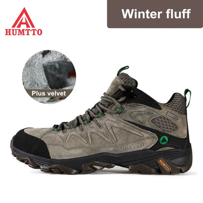 HUMTTO Waterproof Sneakers for Men Hiking Shoes Leather Trekking Boots Women Camping Hunting Mens Mountain Tactical Ankle Boots
