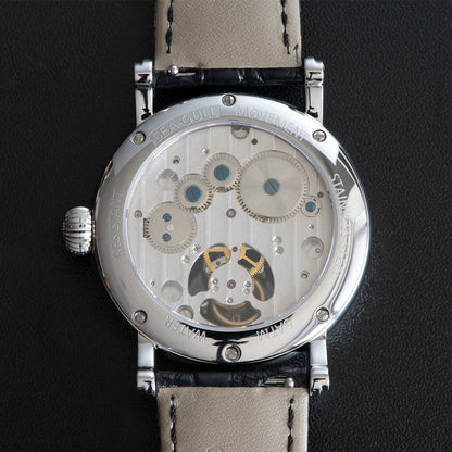Sugess Seakors Men's Tourbillon Watch Original ST8007 Movement Skeleton Dial Moonphase Wristwatch 316L Case Sapphire