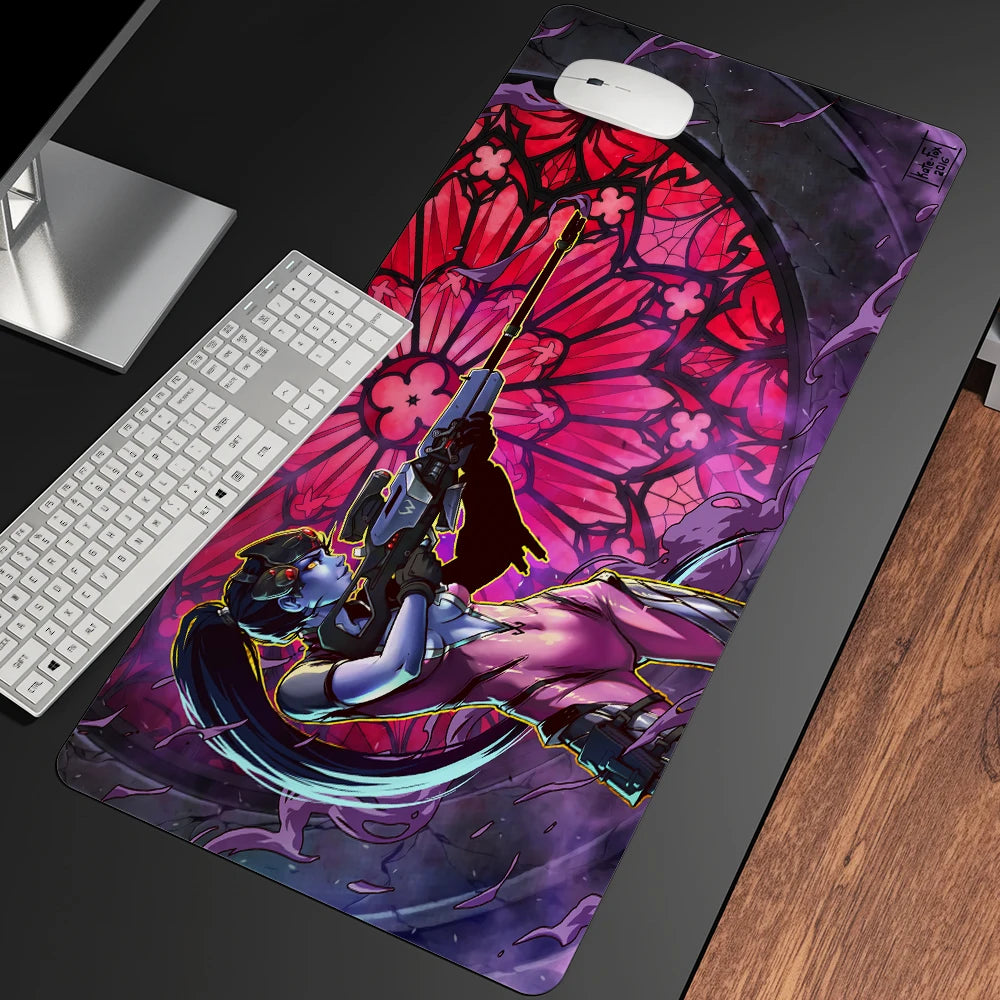 XXL Gaming Anime Mouse Pad Large Mouse Mat Girl Keyboard Computer PC  Edge Desk Mat For Overwatch/cs Go Gamer Mousepad