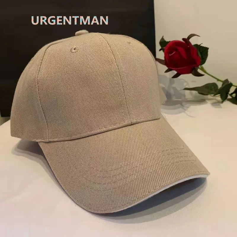 Unisex-kasket, afslappet, ensfarvet baseballkasket i akryl, justerbare kasketter til kvinder og mænd, hiphop-kasket, streetwear, dad hat, engros