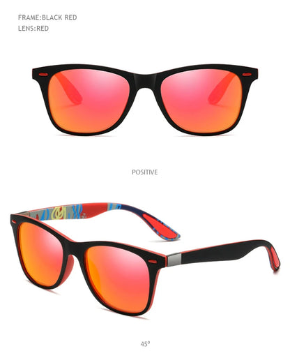 Hot Sale Polarized Sunglasses Men Women Classic Square Plastic Driving Sun Glasses Male Fashion Black Travelling Shades UV400