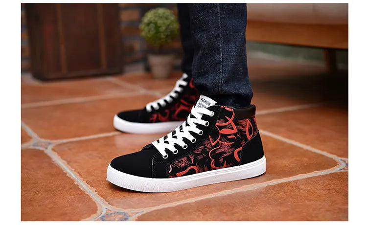 Scarpe casual da uomo per skateboard, sneakers alte sportive da uomo, scarpe outdoor traspiranti per camminata urbana, 48, Chaussure Homme 47