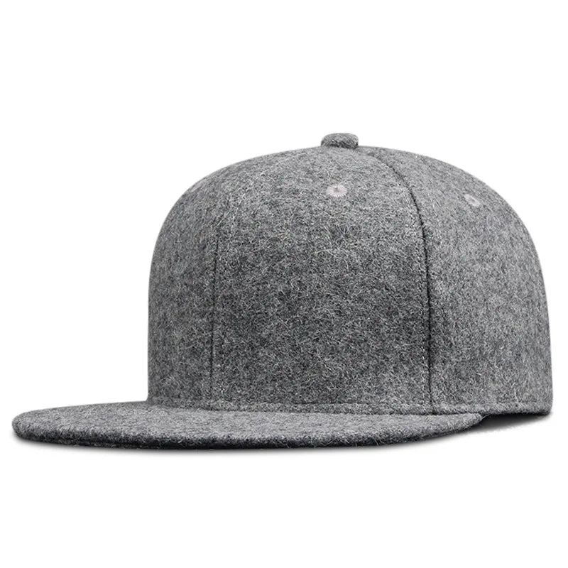 Dad Winter: cappellini hip hop in feltro con visiera piatta, cappellini da baseball in feltro, taglie forti per uomini corpulenti, cappellini snapback aderenti, 56 cm, 58 cm, 60 cm, 62 cm, 64 cm
