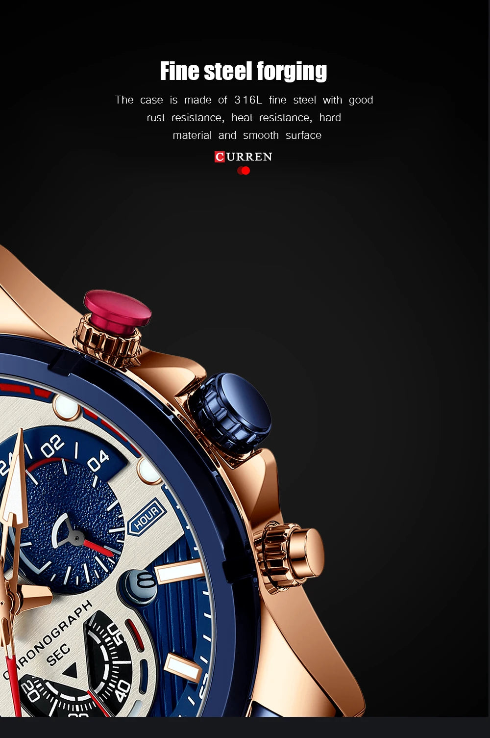 New Watches for Men Top Luxury Brand CURREN Quartz Men’s Watch Sport Waterproof Wrist Watches Chronograph Date Relogio Masculino