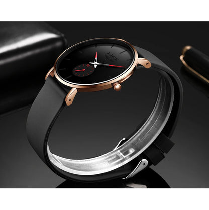 LIGE men’s watch – Sporty and trendy style, luxury brand, water-resistant, sleek and ultra-thin design, men’s quartz watch
