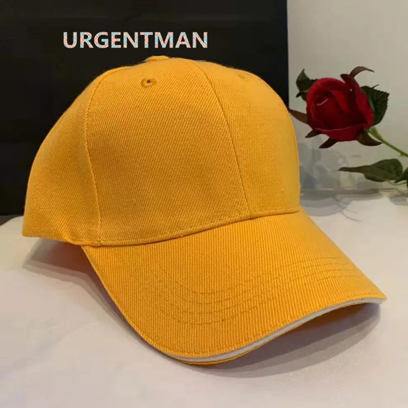 Unisex-kasket, afslappet, ensfarvet baseballkasket i akryl, justerbare kasketter til kvinder og mænd, hiphop-kasket, streetwear, dad hat, engros