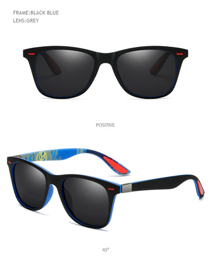 Hot Sale Polarized Sunglasses Men Women Classic Square Plastic Driving Sun Glasses Male Fashion Black Travelling Shades UV400