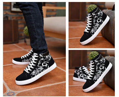 Scarpe casual da uomo per skateboard, sneakers alte sportive da uomo, scarpe outdoor traspiranti per camminata urbana, 48, Chaussure Homme 47