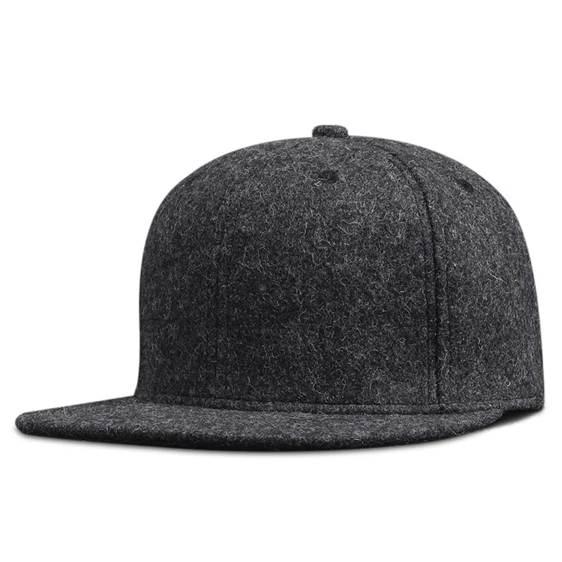 Dad Winter: cappellini hip hop in feltro con visiera piatta, cappellini da baseball in feltro, taglie forti per uomini corpulenti, cappellini snapback aderenti, 56 cm, 58 cm, 60 cm, 62 cm, 64 cm