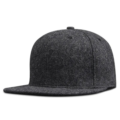 Dad Winter: cappellini hip hop in feltro con visiera piatta, cappellini da baseball in feltro, taglie forti per uomini corpulenti, cappellini snapback aderenti, 56 cm, 58 cm, 60 cm, 62 cm, 64 cm