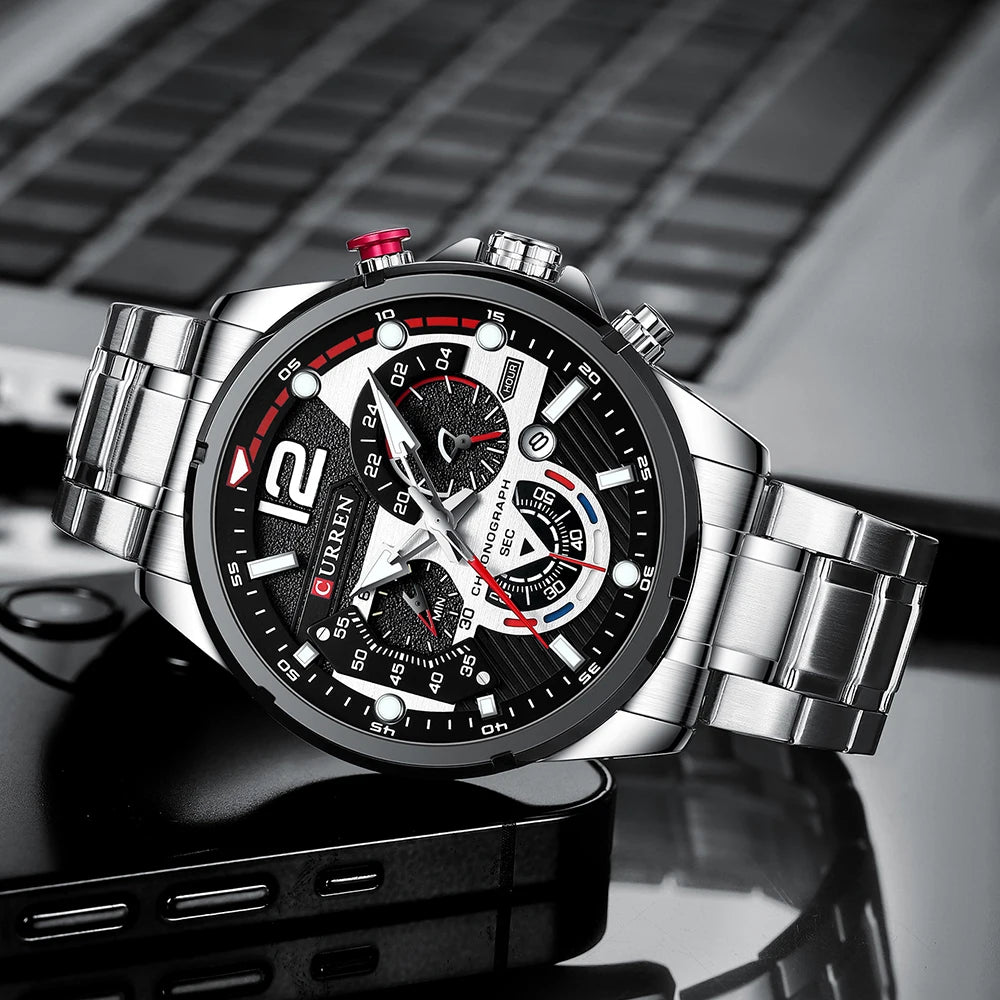 New Watches for Men Top Luxury Brand CURREN Quartz Men’s Watch Sport Waterproof Wrist Watches Chronograph Date Relogio Masculino