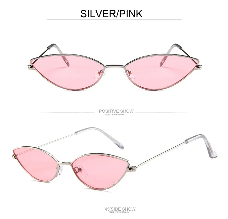Söta, sexiga Cat Eye-solglasögon för kvinnor, retro, små, svarta, röda, rosa, Cateye-solglasögon, vintage-solglasögon för kvinnor, festglasögon