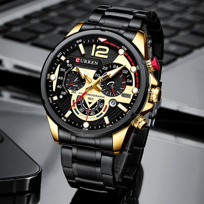 New Watches for Men Top Luxury Brand CURREN Quartz Men’s Watch Sport Waterproof Wrist Watches Chronograph Date Relogio Masculino