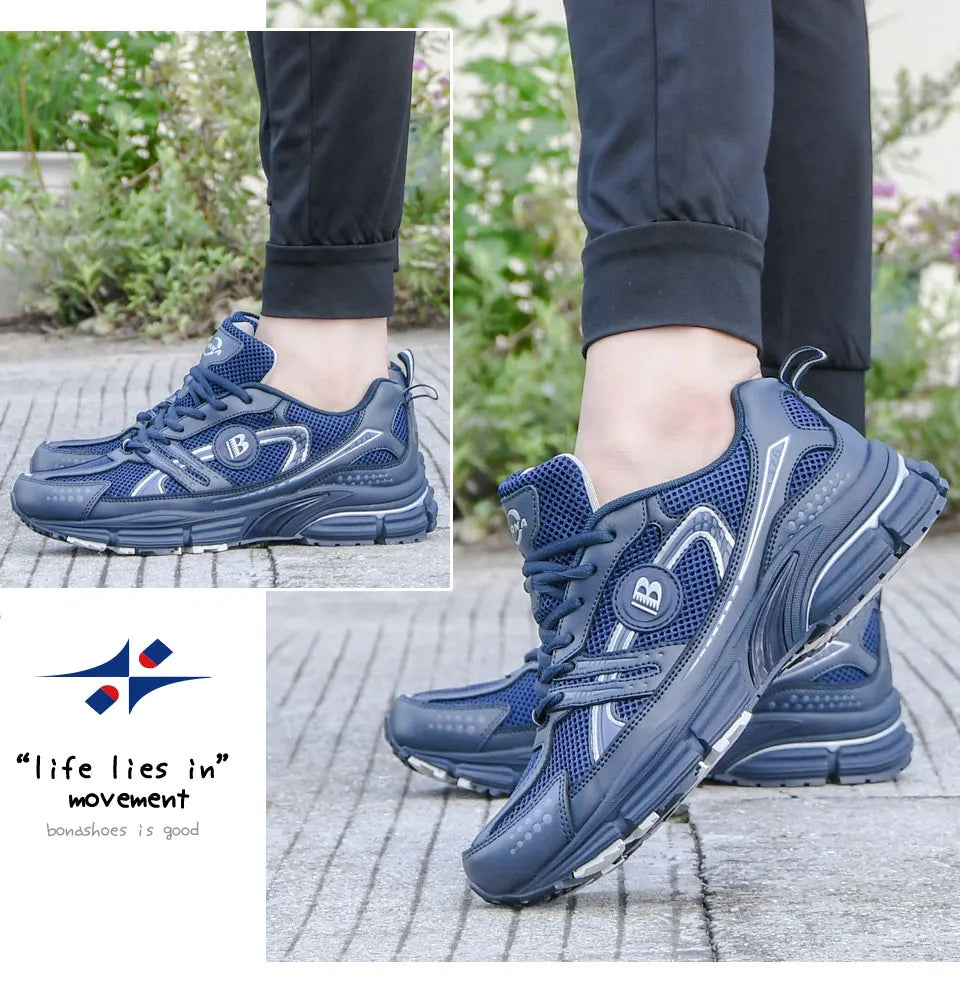 Zapatillas deportivas BONA para hombre de nuevos diseñadores, tendencia, transpirables, para caminar, correr y hacer deporte, calzado suave masculino