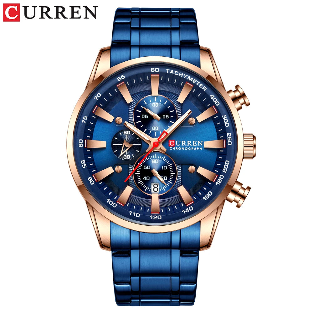 CURREN New Mens Watches Quartz Business Waterproof Watch Man Watches Top Brand Luxury WristWatch Men Chronograph Reloj Hombre