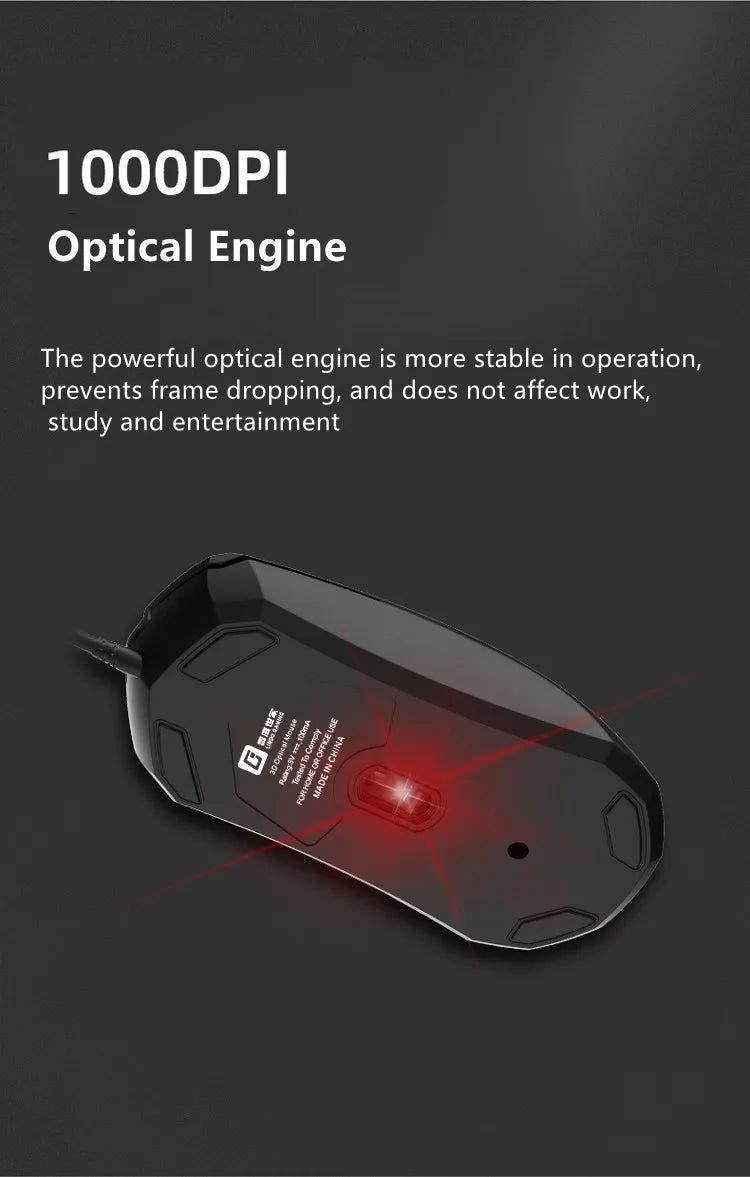 LINDO ZONE Computer Desktop Wired USB PS/2 Ultra-Long Mouse 2M/3M Line 200CM/300CM Notebook Extended Wired Mouse