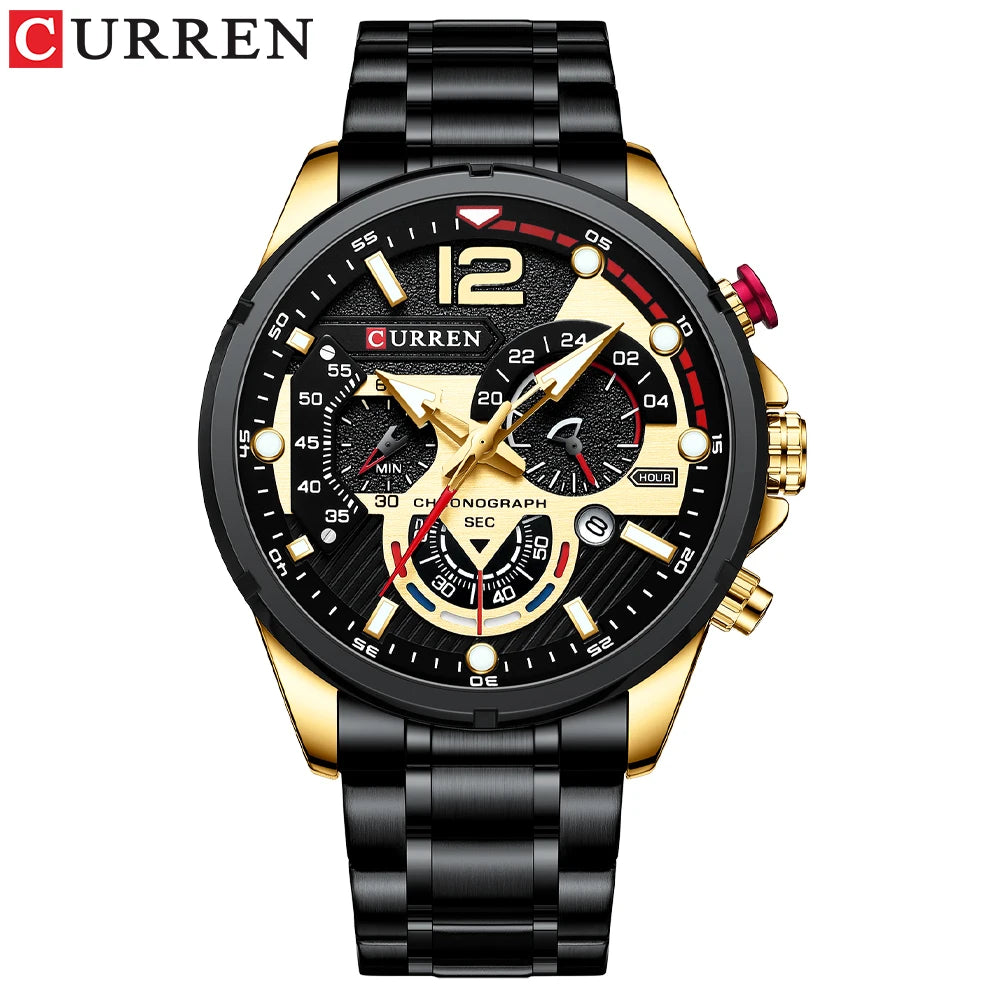 New Watches for Men Top Luxury Brand CURREN Quartz Men’s Watch Sport Waterproof Wrist Watches Chronograph Date Relogio Masculino