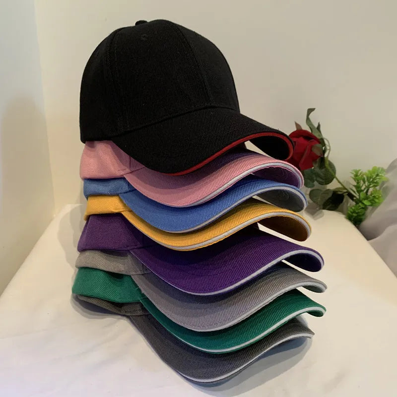 Unisex-kasket, afslappet, ensfarvet baseballkasket i akryl, justerbare kasketter til kvinder og mænd, hiphop-kasket, streetwear, dad hat, engros
