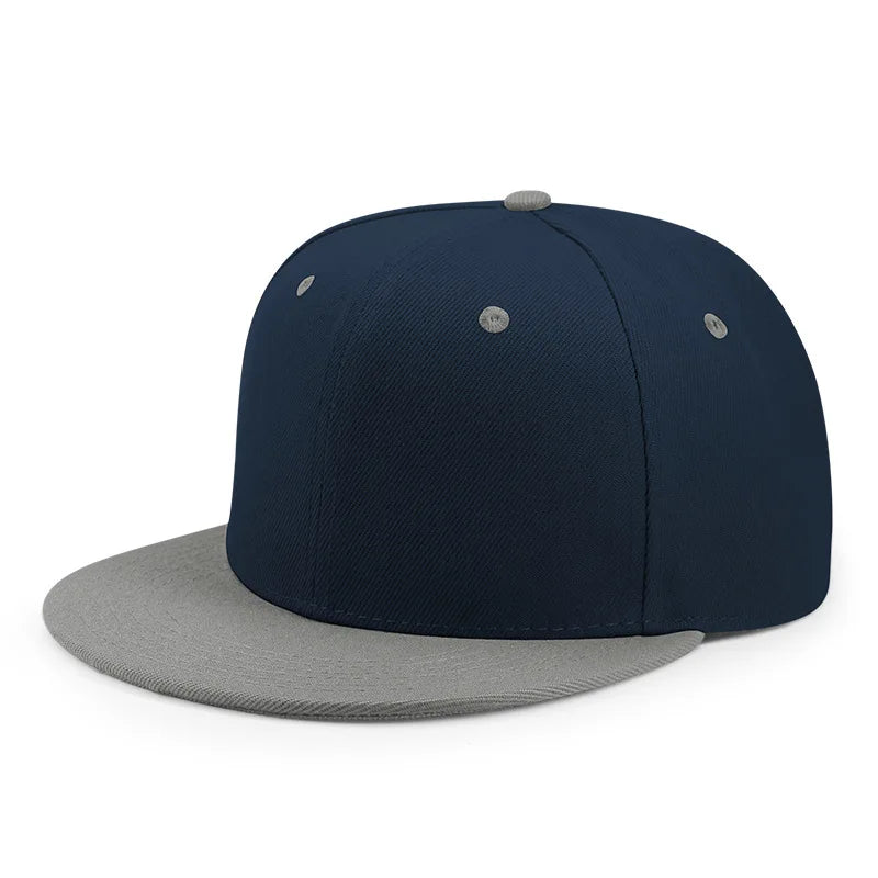 Engros 40 farver Justerbare flade snapback-kasketter med skygge Dame Mode Polyester Enfarvet baseballkasket Herre Hiphop Blank Sportskasket