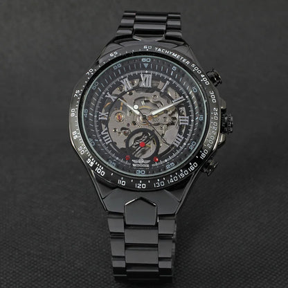 WINNER mekanisk automatisk herreur – Skeletmodel, armbånd i rustfrit stål, sporty design, luksusmærke