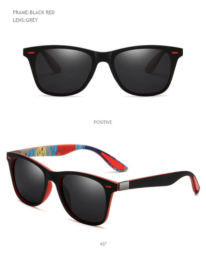 Hot Sale Polarized Sunglasses Men Women Classic Square Plastic Driving Sun Glasses Male Fashion Black Travelling Shades UV400