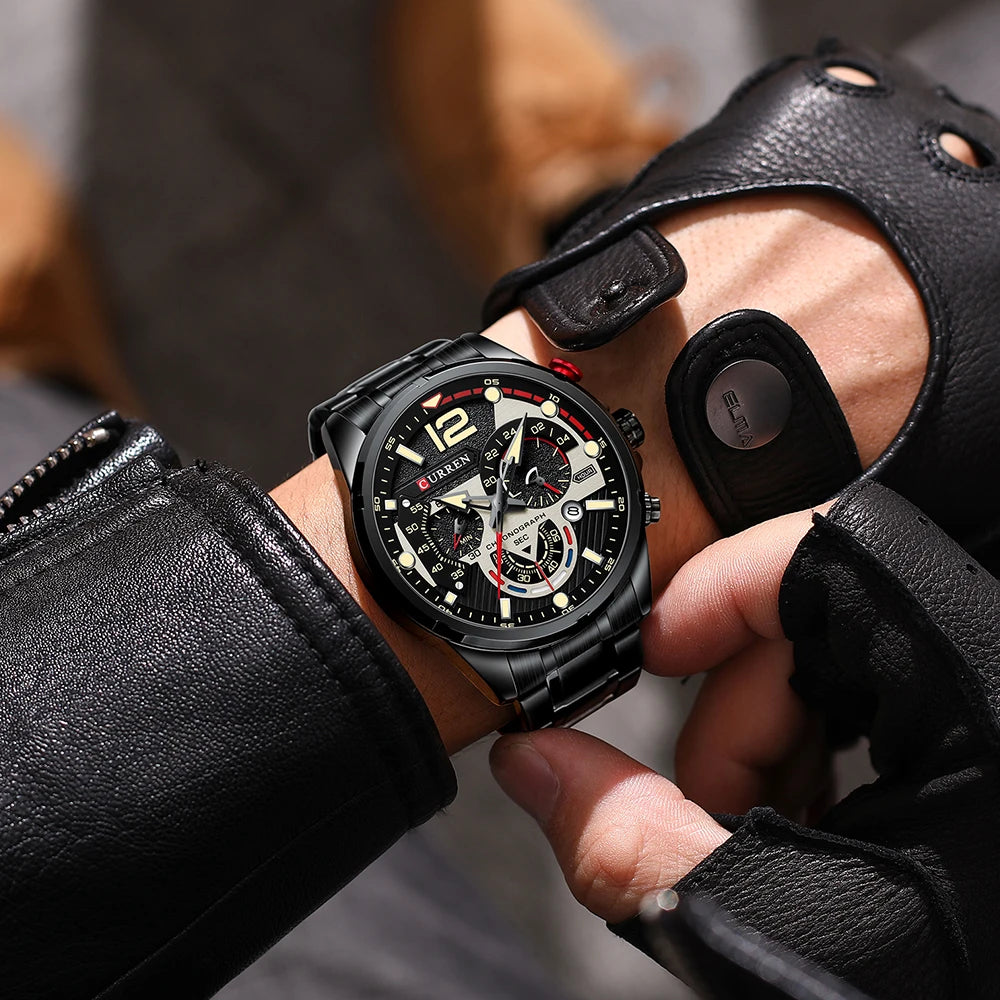 New Watches for Men Top Luxury Brand CURREN Quartz Men’s Watch Sport Waterproof Wrist Watches Chronograph Date Relogio Masculino