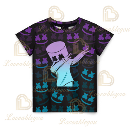 Camiseta infantil de verano Cartoon Fortnite con estampado 3D, para niños y niñas, streetwear para adultos y niños, camiseta divertida de cuello redondo