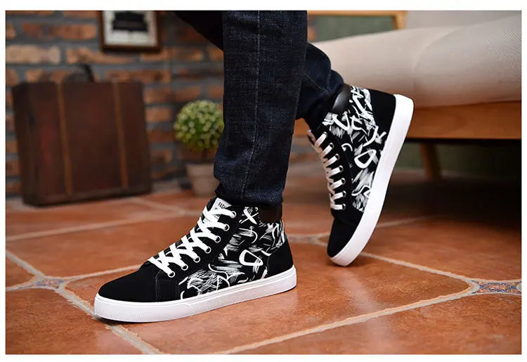 Scarpe casual da uomo per skateboard, sneakers alte sportive da uomo, scarpe outdoor traspiranti per camminata urbana, 48, Chaussure Homme 47