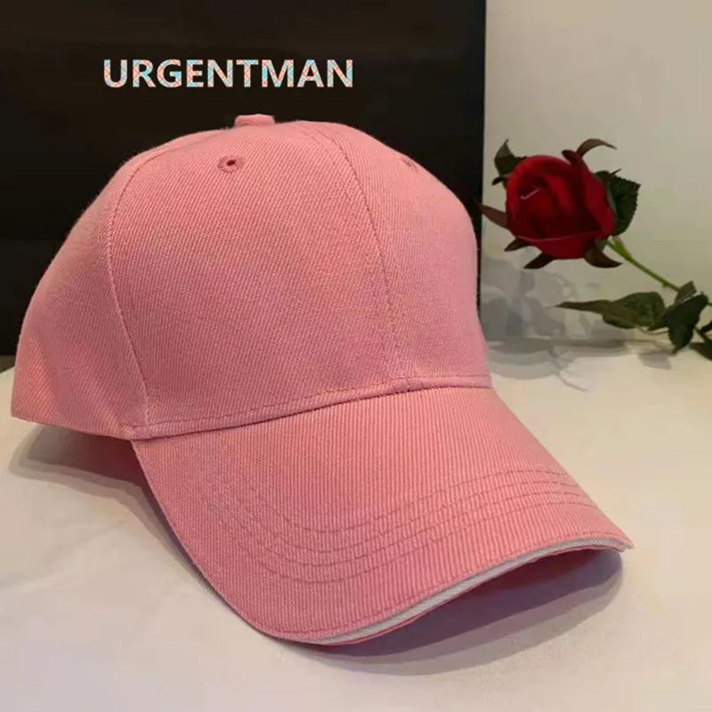 Unisex-kasket, afslappet, ensfarvet baseballkasket i akryl, justerbare kasketter til kvinder og mænd, hiphop-kasket, streetwear, dad hat, engros