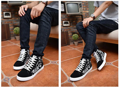 Scarpe casual da uomo per skateboard, sneakers alte sportive da uomo, scarpe outdoor traspiranti per camminata urbana, 48, Chaussure Homme 47