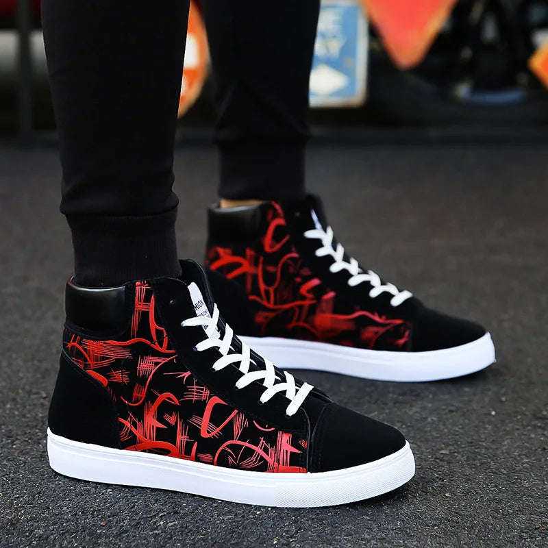 Scarpe casual da uomo per skateboard, sneakers alte sportive da uomo, scarpe outdoor traspiranti per camminata urbana, 48, Chaussure Homme 47