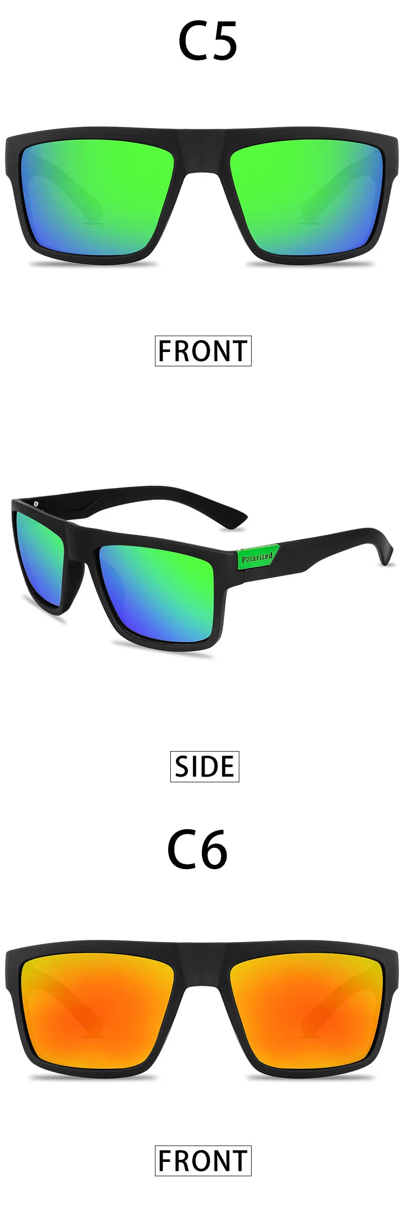 DJXFZLO Brand New Polarized Glasses Men Women Fishing Glasses Sun Goggles Camping Hiking Driving Eyewear Sport Sunglasses