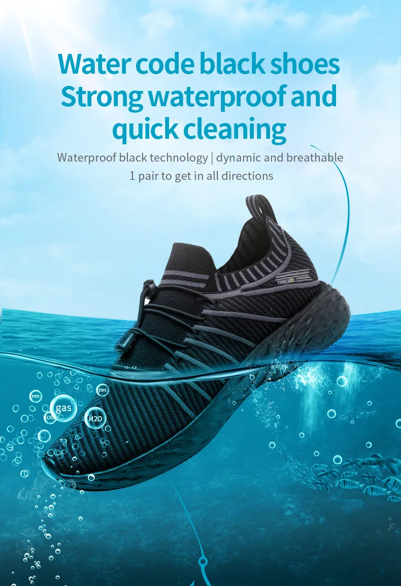 ONEMIX Waterproof Running Shoes for Men Breathable Light Women Training Walking Sneakers Outdoor Trekking Slip-on Sports Shoes