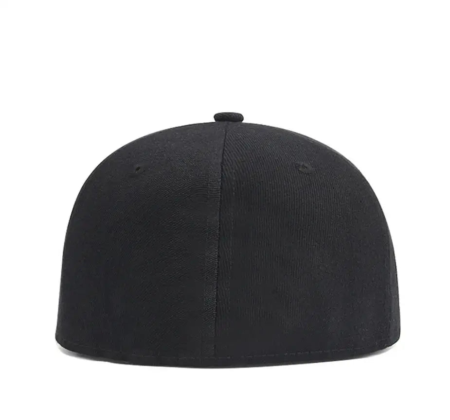 Casquette de baseball pour adulte à l'arrière fermé, pour petits tours de tête, femme et homme, modèle neutre, style hip-hop, casquette snapback, taille grande pour homme, casquette ajustée à visière plate, de 55 cm à 64 cm