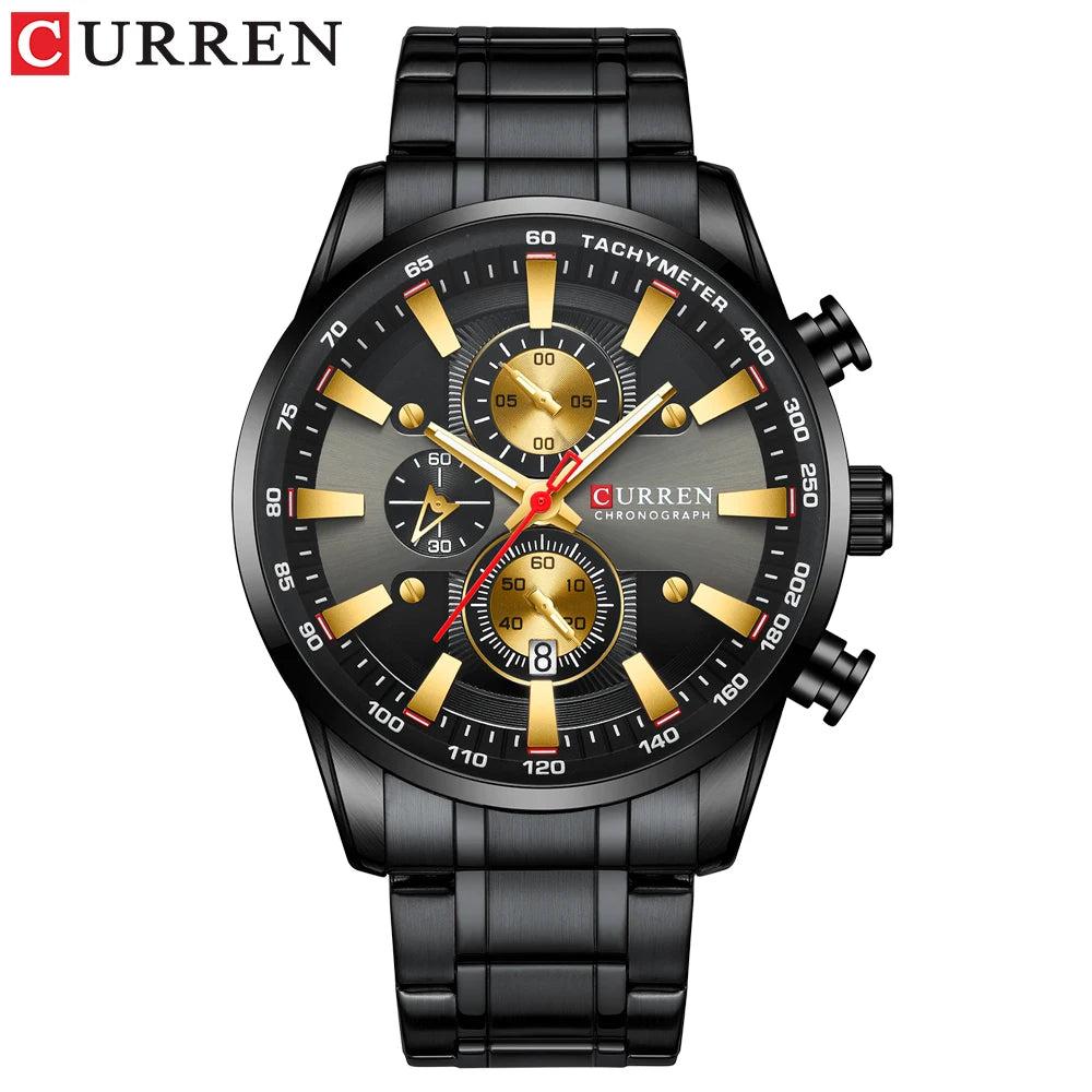 CURREN New Mens Watches Quartz Business Waterproof Watch Man Watches Top Brand Luxury WristWatch Men Chronograph Reloj Hombre
